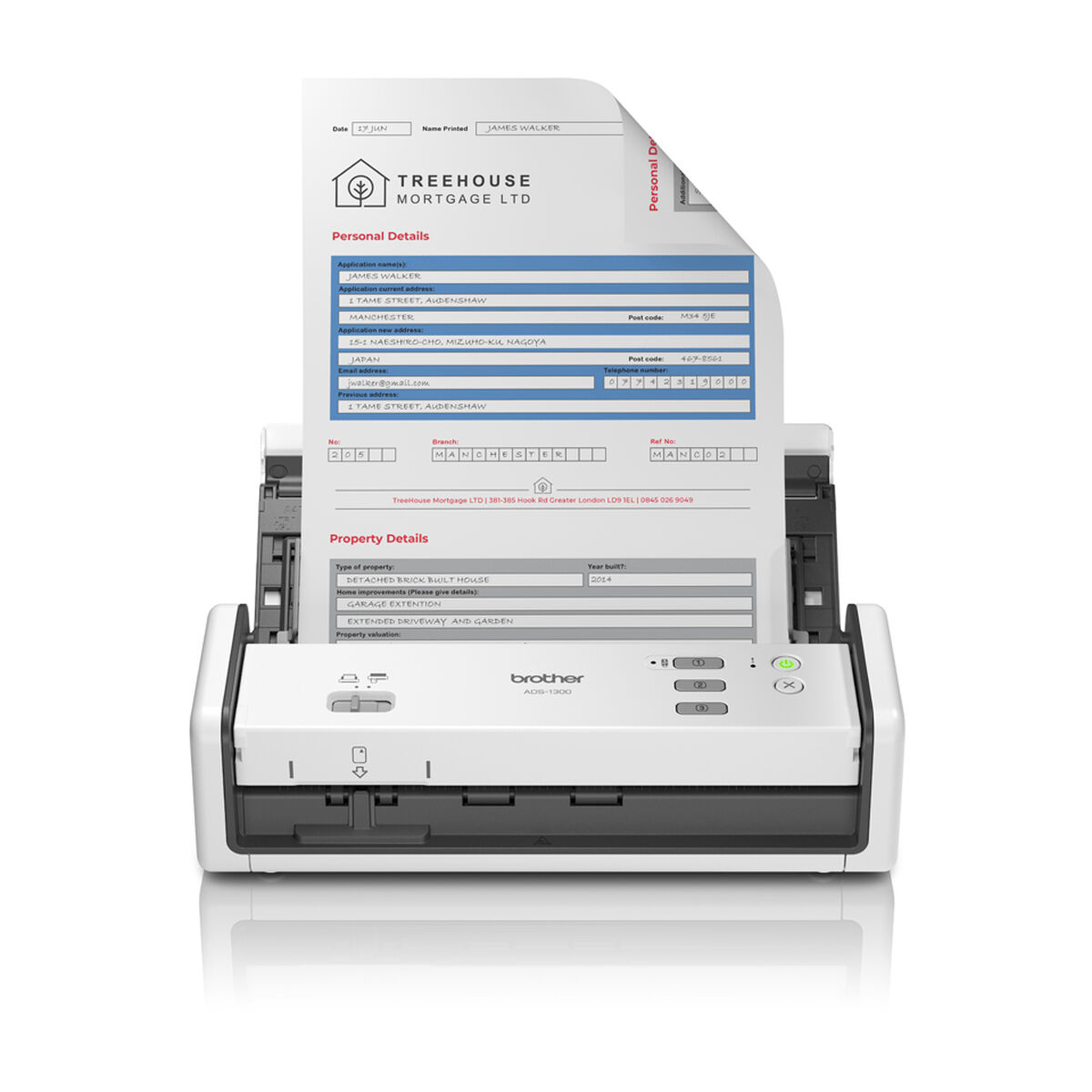 Draagbare Duplex Kleurenscanner Brother ADS1300 6-20 ppm
